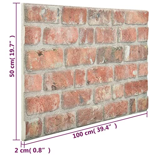 Ranzek 3D-Wandpaneele 10 STK. Rot Backstein-Optik EPS,Heimwerkerbedarf,Baumaterialien,Wandverkleidung