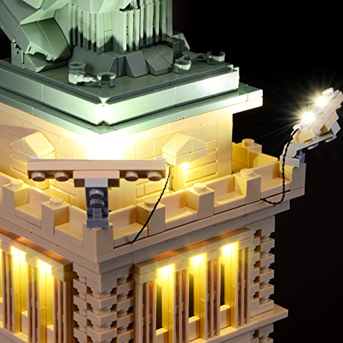 BRIKSMAX Led Beleuchtungsset für Architecture Freiheitsstatue, Kompatibel Mit Lego 21042 Bausteinen Modell - Ohne Lego Set