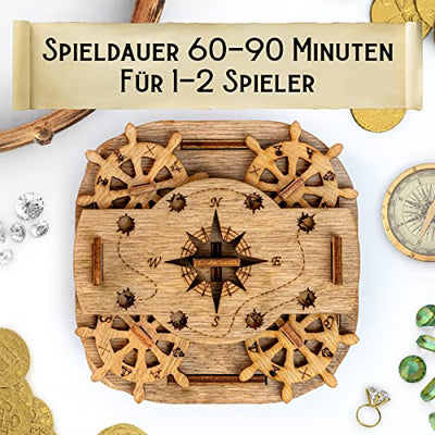 iDventure Cluebox - Davy Jones Locker - Escape Room Spiel - kniffeliges 3D Holzpuzzel Rätsel - einzigartige Knobelspiele - Escape Box Spiele Für Erwachsene und Rätselbox für Kinder