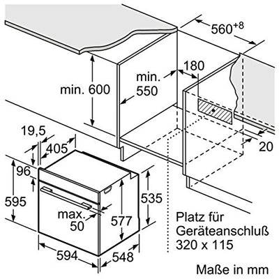 Neff B3CCE2ANO Einbau-Backofen N50 / 60 cm / 71 l / Edelstahl / A / CircoTherm / Hide / 7 Betriebsarten