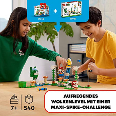 LEGO 71409 Super Mario Maxi-Spikes Wolken-Challenge – Erweiterungsset, Spielzeug Set mit 3 Gegner Figuren inkl. Bumerang-Bruder und Piranha-Pflanze