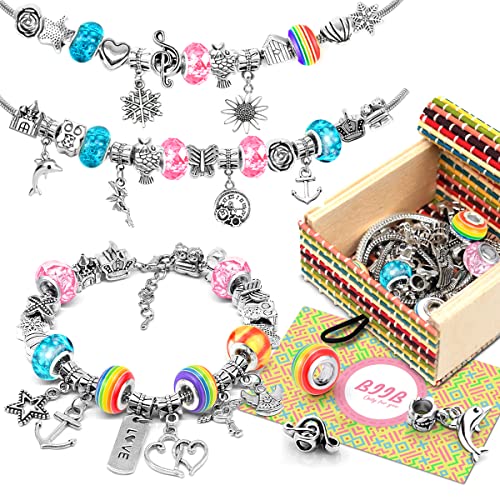 BIIB Mädchen Geschenke 5-13 Jahre, Bastelset Kinder Geschenke für Mädchen Armbänder Selber Machen, Ostergeschenke Kinder Schmuck Basteln Mädchen, Weihnachten Geschenke Mädchen 5 6 7 8 9 10 11 12 Jahre