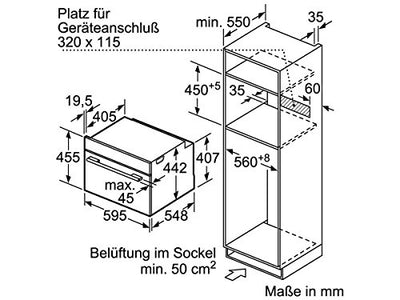 Siemens iQ700 CB634GBS3 Medium Elektrischer Ofen, 47 l, 47 l, 30-300 °C, 300 °C