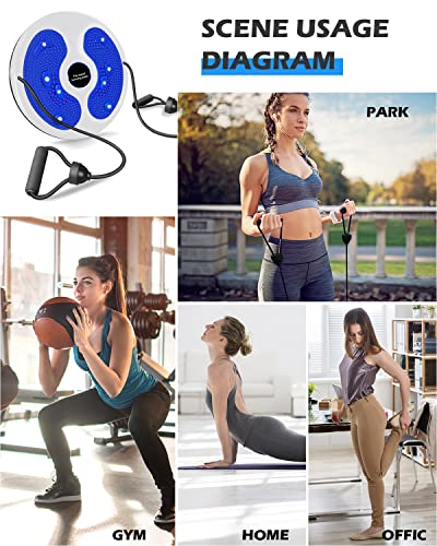 MAIKEHIGH Twist Waist Disc, Multifunktions Magnet Massage Fitness Drehscheibe mit Kordelzug Bauchtrainer Drehscheibe Aerobic-Training für Taille Übung und Fußmassage