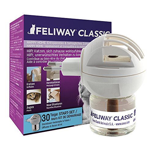 FELIWAY® Classic Start-Set | Entspannung für Katzen | Verdampfer für Steckdose & Flakon 48ml