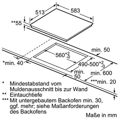 Neff XE4I Backofen-Kochfeld-Kombination / Einbau / 4 Heizelemente / 66 cm / Edelstahl/Schwarz / Klapptür / Topferkennung