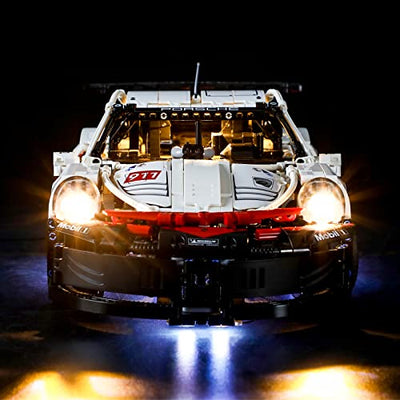 BRIKSMAX Led Beleuchtungsset für Lego Technic Porsche 911 RSR - Compatible with Lego 42096 Bausteinen Modell - Ohne Lego Set（Fernbedienung Version