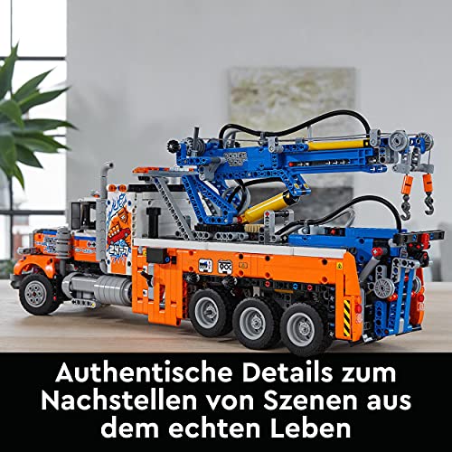 LEGO 42128 Technic Schwerlast-Abschleppwagen, Modellbauset, Technik für Kinder, Kran-Spielzeug, Geschenk für Mädchen und Jungen ab 11 Jahre