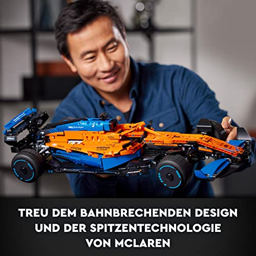 LEGO 42141 Technic McLaren Formel 1 Rennwagen, Rennauto, Geschenkidee für Erwachsene, Männer, Frauen, Ihn, Sie, Ehemann, 2022 Modellauto-Set für Erwachsene