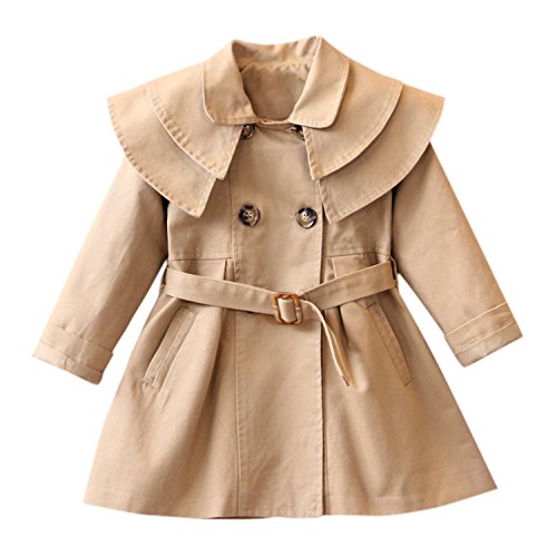 CHIC-CHIC Mädchen Mantel Jacke Prinzessin Trenchcoat Prinzessin Kinderjacken kleidung Outerwear Frühling Herbst Sweatjacke