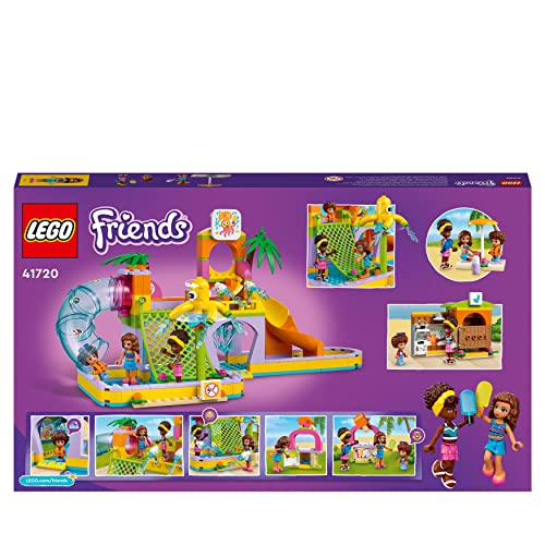 LEGO 41720 Friends Wasserparkerlebnis Spielset, Heartlake City Schwimmbad mit Mini-Puppen u. a. Olivia, Kinderspielzeug ab 6 Jahren