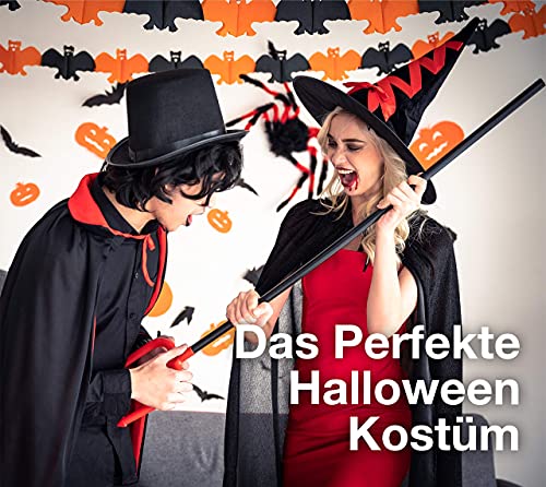 TK Gruppe Timo Klingler Halloween Vampir Kostüm Umhang - rot & schwarz - Kaputzenumhang für Kinder & Erwachsene - Damen & Herren