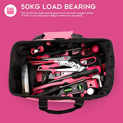 GOYOYO Rosa Werkzeugset für Frauen, 249 Stück Lady Pink Werkzeugset für Haus, DIY und Heimwartung, mit Frauen Rosa Werkzeugtasche, Perfektes Weihnachtsgeschenk für Frauen Damen Mädchen