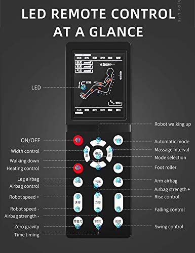 Lzour SL-Track-3D-Massagestuhl, Luxus-Zero-GravityMassage-Stuhl-Liegewinner mit Shiatsu, Knetenmassage, Ganzkörper-Airbag, Rückenwärme, Fußwalze,Rot