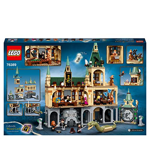 LEGO 76389 Harry Potter Schloss Hogwarts Kammer des Schreckens Spielzeug Set, goldene Voldemort Minifigur und Große Halle, Geschenkideen für Kinder