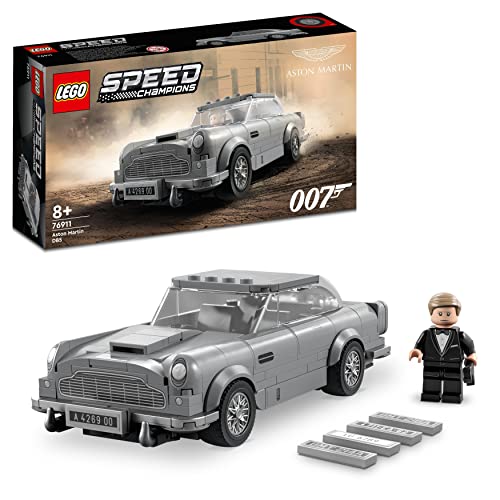 LEGO 76911 Speed Champions 007 Aston Martin DB5, James Bond Spielzeug, Automodell Nachbildung mit Minifigur, Keine Zeit zu Sterben, Set zum Sammeln