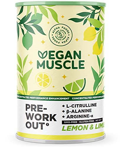 Vegan Muscle® - Pre Workout - Veganer Workout Booster - Lemon Lime - 300g Pulver