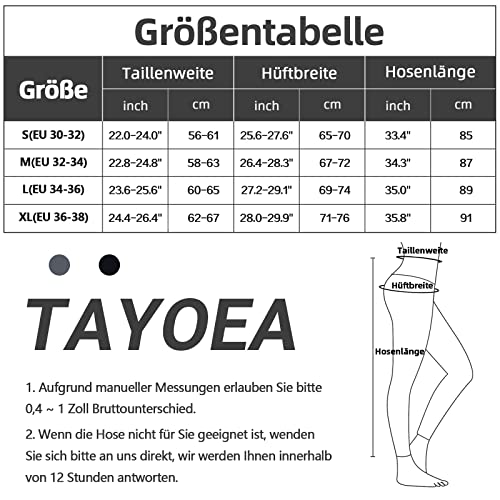 TAYOEA Sport Leggings Damen Leggins High Waist Sporthose Slim Fit Laufhose Sportleggings Po Push Up Yoga Pants Yogahose Tights Fitnesshose Anti Cellulite Nahtlos Lang Fitness Joggen Streifen Grau XL