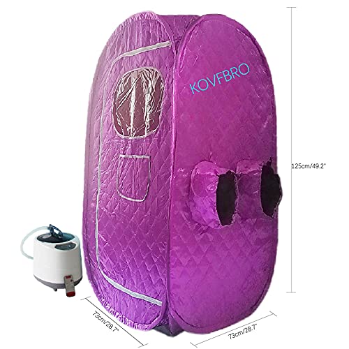 KOVFBRO Steam Sauna Tent Portable Spa Room Home Full Body Slimming Folding Detox Therapy Steam Fold Sauna Cabin Sauna Generator 220V 4L 2000W