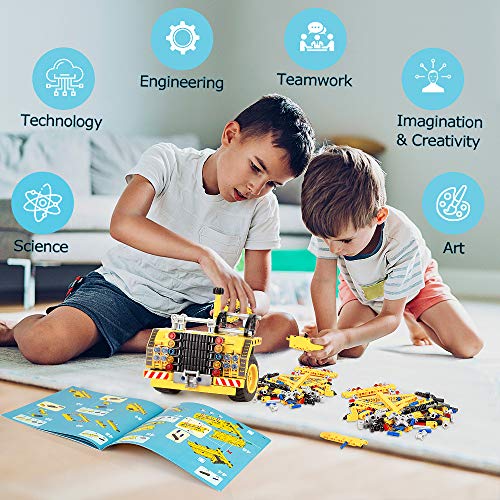 VATOS City Bausteine Spielzeug ab 6 7 8 9 10 Jahren Jungen 2 in 1 Technico Truck Airplane Konstruktionsspielzeug Bauset 361 PCS kreative Geschenk für Kinder STEM Pädagogisches Spielzeug