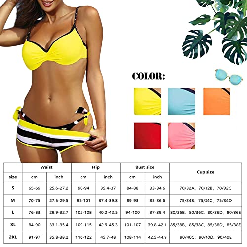 CMTOP Bikini Set mit Hotpants Damen Push Up Bademode Strand Badeanzug Bikini Damen Set Push Up Bademode Zweiteilige Neckholder Women Beachwear Halfter Badeanzug Badeanzug Summer Beach Kleidung