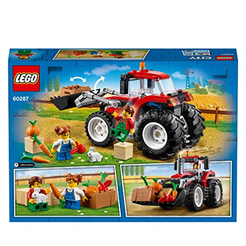 LEGO 60287 City Traktor Spielzeug, Bauernhof Set mit Minifiguren und Tierfiguren, Geschenkideen für Jungen und Mädchen ab 5 Jahren