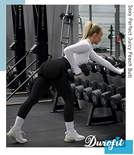 DUROFIT Scrunch Butt Leggings Damen High Waist Sport Leggings Po Push Up Leggings Booty Lift Leggins Gym Leggings Yoga Pants Ruched Sporthose