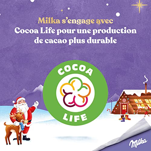 Milka Mini Weihnachtsmänner 1 x 1540g, Zarte Alpenmilch Schokolade, Klarsichtdose