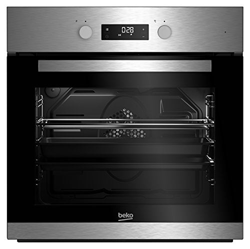 Beko BIM22301X Backofen Elektro/A/71 L/Silber/SimpleSteam Reinigungsfunktion/3D-Kochen/Pflegeleichte Emaillierung/Kindersicherung/Backofentür abnehmbar/Kühlgebläse