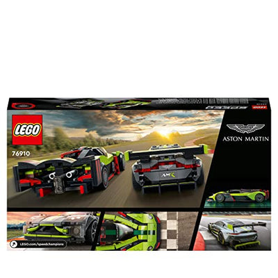 LEGO 76910 Speed Champions Aston Martin Valkyrie AMR Pro & Vantage GT3, Bausatz mit 2 Rennwagen, Modellautos für Kinder ab 9 Jahre, 2022 Kollektion