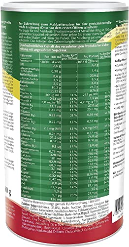 Yokebe - Die Aktivkost - Erdbeer - Diätshake zur Gewichtsabnahme - glutenfrei, laktosefrei und vegan - Diät-Drink mit Proteinen - 500 g = 12 Portionen