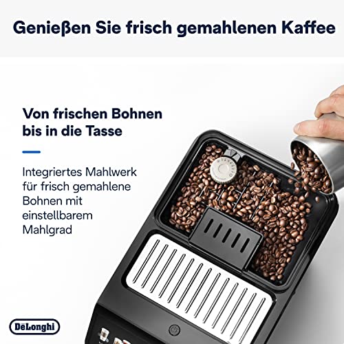 De'Longhi Eletta Explore Perfetto ECAM452.57.G Kaffeevollautomat mit LatteCrema Milchsystem, heiße und erfrischende Getränke auf Knopfdruck, 3,5 Zoll TFT Touchscreen Farbdisplay,Kaffeekanne inklusive