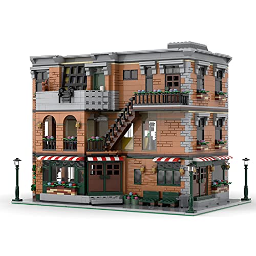 OLOK Modular Haus Modell Bausatz, MOC-79570, 4642 Klemmbausteine Modular 3-layer Haus Freunde Wohnung Modell Bausteine, Kompatibel mit Lego Creator