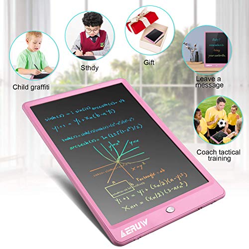 Bunte LCD Schreibtafel 10 Zoll LCD Writing Tablet Elektronischer Tablette Grafiktablet Digitaler Drawing Pad，Kinderspielzeug FÜR 3-12 Jahre Alte Mädchen (Rosa)