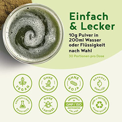 Wilde Kräuter, Nährstoffreiches Phyto-Elixier mit Heilkräutern, Adaptogenen, Algen, Wurzeln und Blüten - U.a. mit Ashwagandha, OPC, Brennnessel, Mariendistel, Chlorella, Schafgarbe Pulver