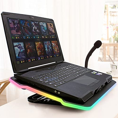 KLIM Ultimate + Laptop-RGB-Kühler- 11 bis 17 Zoll + Laptop-Gaming-Kühlung + Neuheit 2022 + USB-Lüfter + Stabil und leise + Mac PS5 und PS4-kompatibel