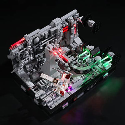 BRIKSMAX 75329 Led Beleuchtungsset für Lego Death Star Trench Run Diorama - Compatible with Lego Star Wars Bausteinen Modell - Ohne Lego Set