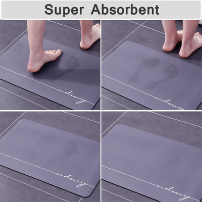 Badematte rutschfest, OKYWILL Absorbierende Badvorleger Waschbar Badteppich Badezimmerteppich für Badewanne, Dusche, Badezimmer, Super Absorbent Floor Mat Softmath Badematten - 40x60cm