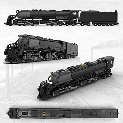 COMEL Technik Zug Eisenbahn Bausatz, 3200 Klemmbausteine Technik Union Pacific 4014 Big Boy City Güterzug Baustein Modell mit Motoren, 1:40 Technik Zug Dampflokomotive Kompatibel mit Lego Technic