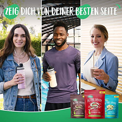 Yokebe ACTIVE SHAPE Strawberry Swirl - Mahlzeitersatz für eine gewichtskontrollierende Ernährung - Diät-Drink mit hohem Proteingehalt und Erdbeer-Geschmack - 250 g = 10 Portionen