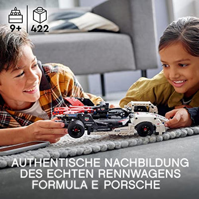 LEGO 42137 Technic Formula E Porsche 99X Electric, Rennauto für Jungen und Mädchen, Modellauto-Bausatz, Spielzeugauto mit Rückziehmotor, Geschenk zu Weihnachten