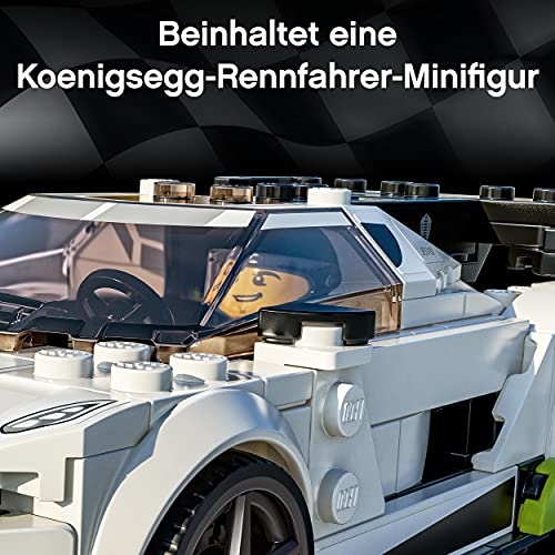 LEGO 76900 Speed Champions Koenigsegg Jesko Rennauto, Spielzeugauto, Modellauto zum selber Bauen