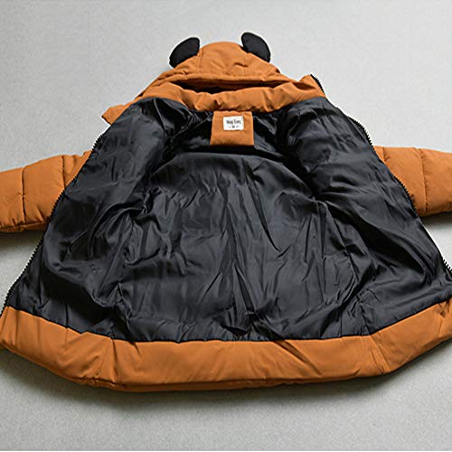 SXSHUN Jungen Winterjacke mit Abnehmbarer Kapuze Kinder Verdickte Outdoor Jacke Mädchen Wintermantel Daunenmantel Daunenjacke