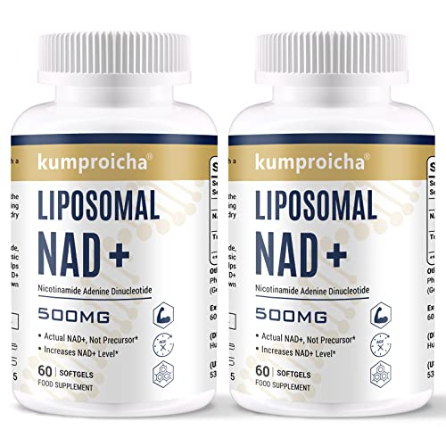 Liposomale NAD+ 500mg mit TMG 250mg Weichkapseln, aktuelles NAD+ Supplement für Zellreparatur & Energiestoffwechsel (2 pack)