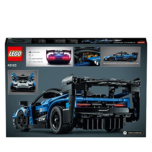 LEGO 42123 Technic McLaren Senna GTR, Modellbausatz, Spielzeugauto, Rennauto, Rennwagen-Bauset, Modellauto für Kinder ab 10 Jahren