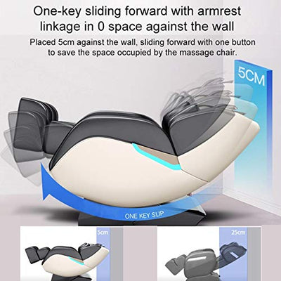 Lzour Null Gravity Recliner, Shiatsu Ganzkörper Elektrischer Massagestuhl Eingebaute Bluetooth-Knete Spa Entspannung Für Schultern, Arme, Rücken, Taille, Gesäß, Beine Und Füße