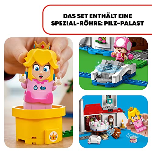 LEGO 71408 Super Mario Pilz-Palast – Erweiterungsset, Spielzeug zum kombinieren mit Starterset, Zeitblock mit Figuren, Geschenk zu Weihnachten