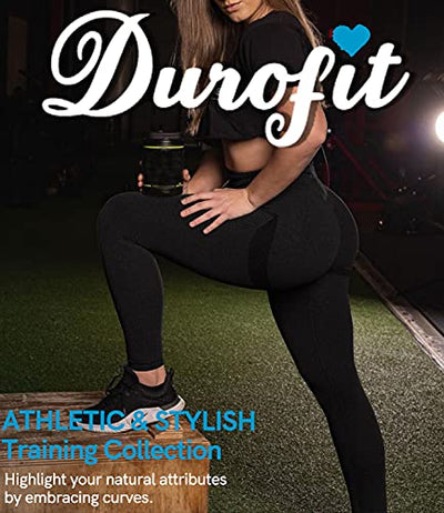 DUROFIT Scrunch Butt Leggings Damen High Waist Sport Leggings Po Push Up Leggings Booty Lift Leggins Gym Leggings Yoga Pants Ruched Sporthose