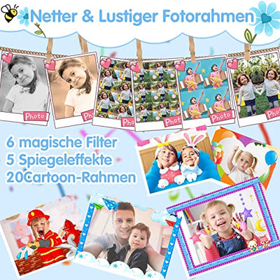 Selvim Kinderkamera [MP3 + Lernspielen], Duale Linse Selfie Digitalkamera für Kinder von 3-12 Jahren, 24 MP 1080P HD Kamera Kinder, Fotoapparat Kinder Wiederaufladbar 32GB, Geschenk für Mädchen Jungen