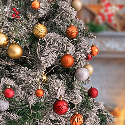 Weihnachtskugeln Kunststoff Christbaumkugeln Kupfer 100 Stück-Baumschmuck Weihnachten Weihnachtsbaumkugeln Christbaumkugeln Kunststoff